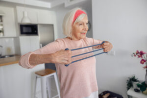 light resistance band exercise at home